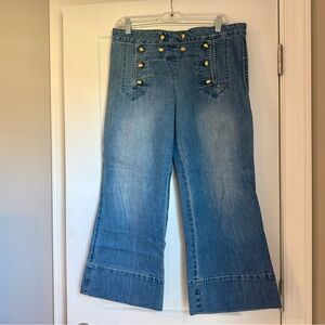 Michael Kors Jeans with Gold Button Accents